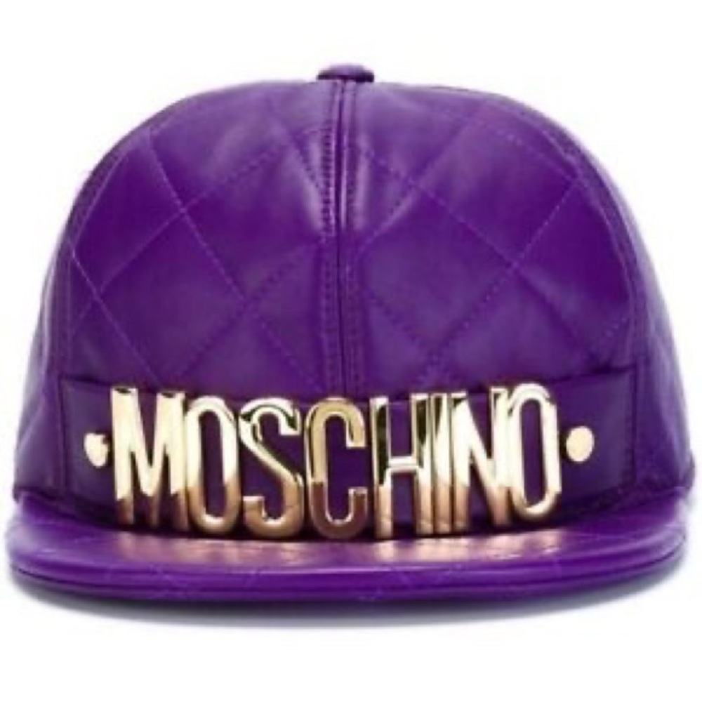 SOLD Moschino Purple Quilted SnapBack Cap Medium